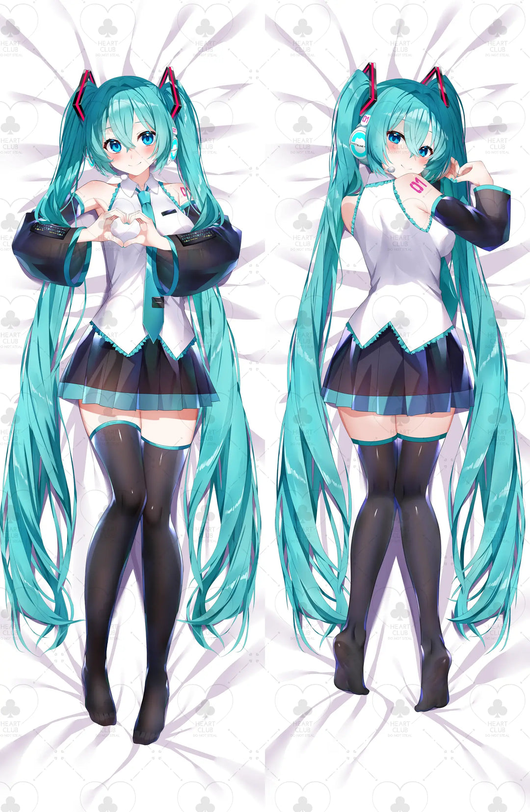 Miku [Heart Hands] Dakimakura Anime Body Pillow Cover ( Vocaloid ) by kuka - Heart Club