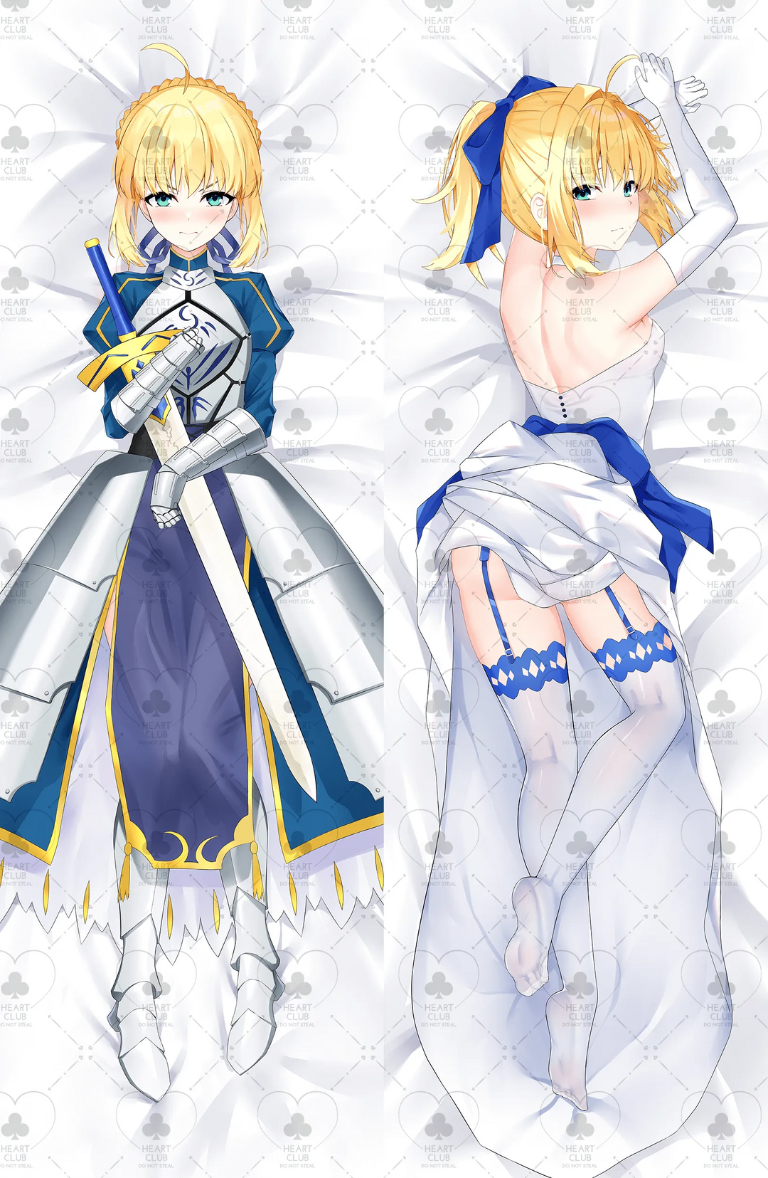 Saber Dakimakura Anime Body Pillow Cover ( Fate ) by kuka - Heart Club