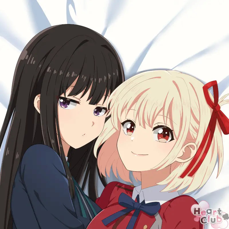 Chisato & Takina Dakimakura Anime Body Pillow Cover ( Lycoris Recoil ) by onetwomoon - Heart Club