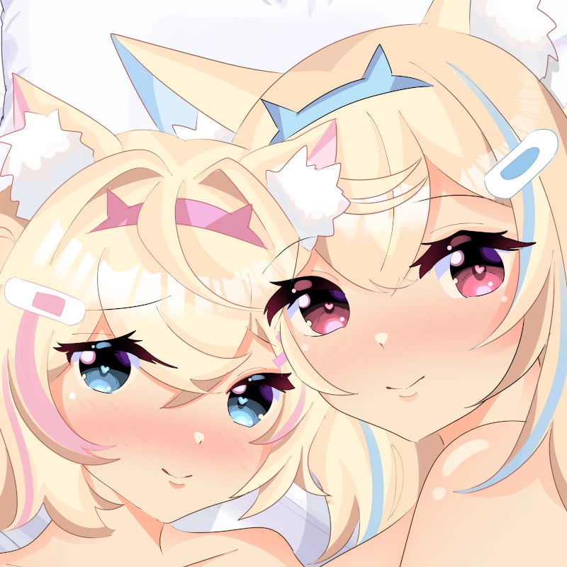 FUWAMOCO Dakimakura Anime Body Pillow Cover (R18) ( Hololive ) by Seirenna - Heart Club