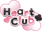Store logo with 'Heart Club' text and heart and club symbols on a background