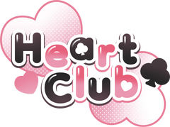 Store logo with 'Heart Club' text and heart and club symbols on a background
