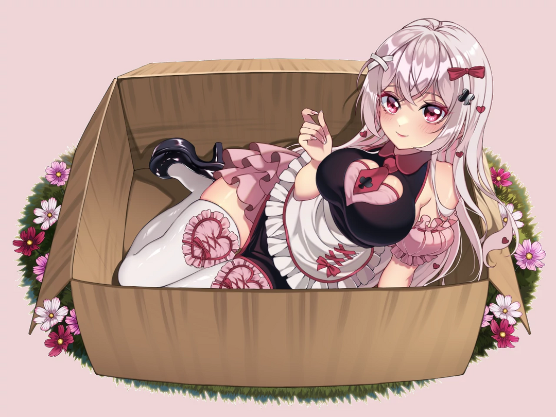 Discreet plain packaging box icon for anime pillow delivery