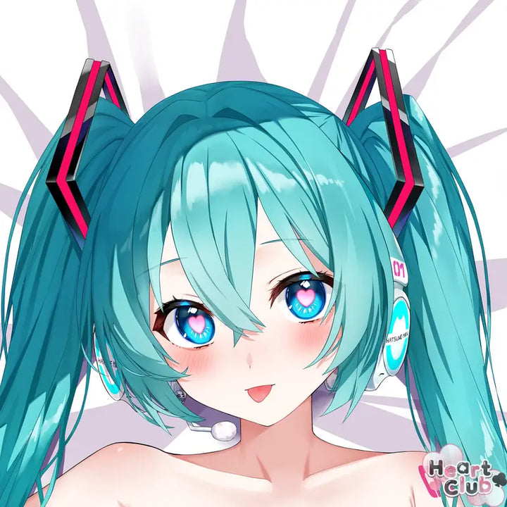 Miku [Heart Hands] Dakimakura Anime Body Pillow Cover (R18) ( Vocaloid ) by kuka - Heart Club