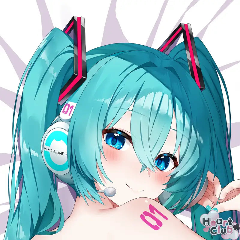 Miku [Heart Hands] Dakimakura Anime Body Pillow Cover (R18) ( Vocaloid ) by kuka - Heart Club