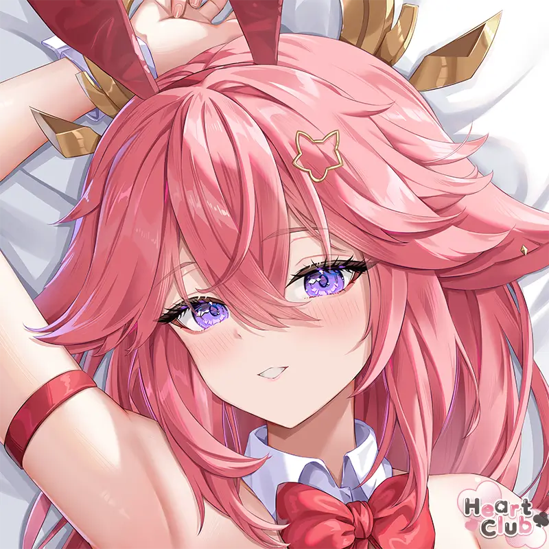 Yae Miko Dakimakura Anime Body Pillow Cover ( Genshin Impact ) by DokiMaru - Heart Club